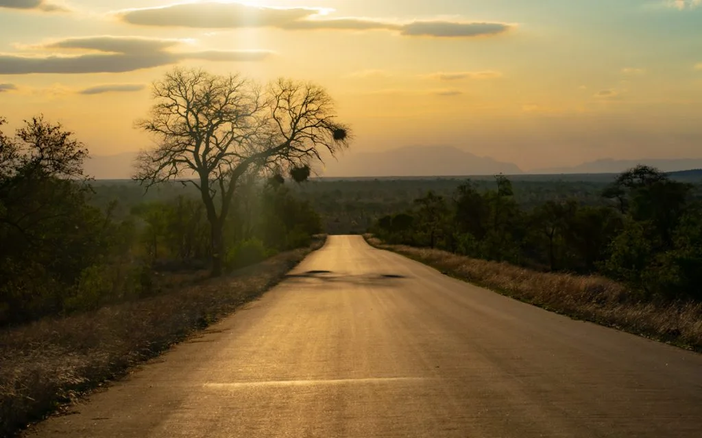 Coucher de soleil au parc Kruger
