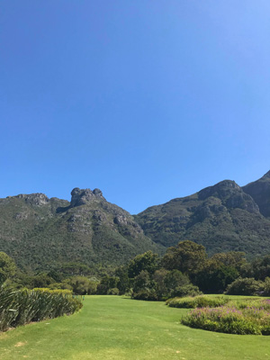 Jardin Botanique de Kirstenbosh Super vue sur les montagnes de Cape Town en étant au Jardin Botanique de Kirstenbosch